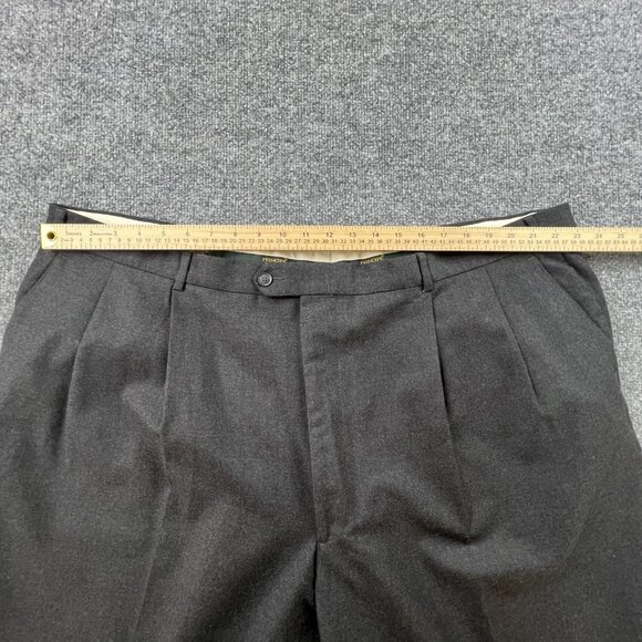 PRINCIPE Made in Italy Wool Cashmere Pleated Dress Pants Cuffed Hem ITALY 50 - Picture 5 of 13